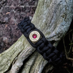 Bullet bracelet :. Paracord - Hunt - Hunting - Rifle bush - Braided bracelet - Munition - Man - Woman - Hunter Gift