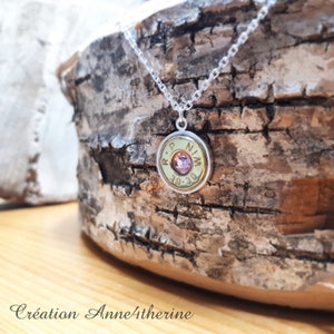 Real bullet pendant :. Sterling silver - Hunting - Ammo - Necklace - Authentic ammo - Hunter - Jewelry - Huntress - Swarovski crystal