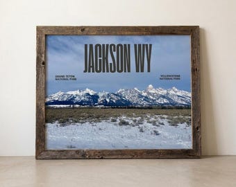 Jackson WY Digital Wall Print - The Grand Tetons (11x14in, Custom Sizing, horizontal)