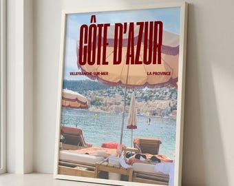 French Riviera Digital Wall Print - Cote d'Azur (11x14, Custom Sizing, vertical)