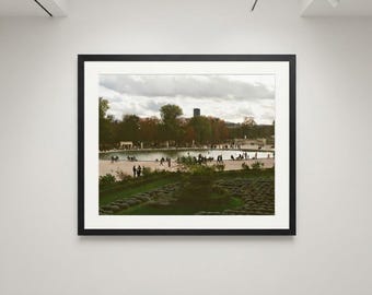 Luxembourg Gardens Digital Wall Print - Paris, France (14x11, Custom Sizing Available, horizontal)