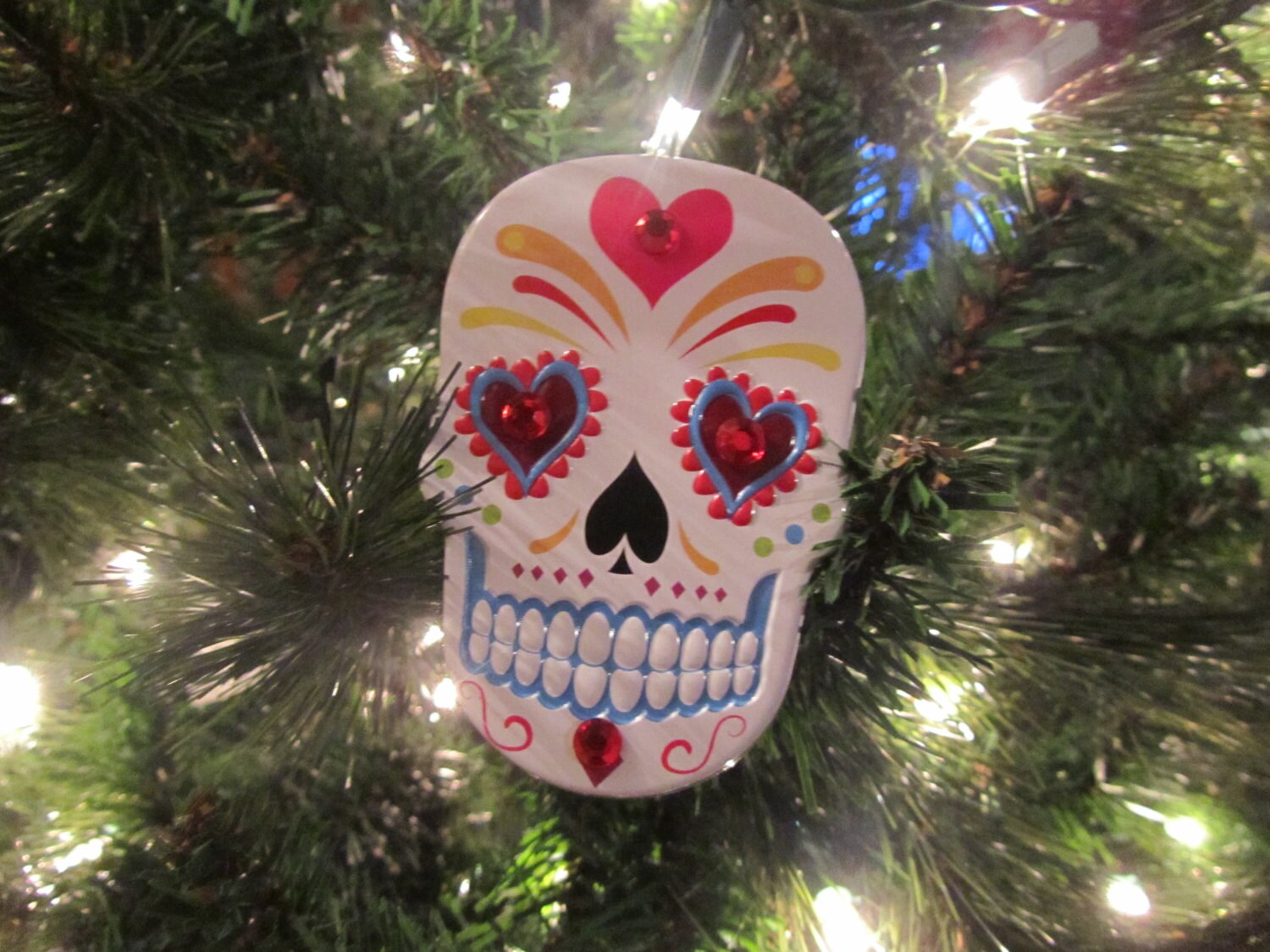 SUGAR SKULL CHRISTMAS ornament Etsy