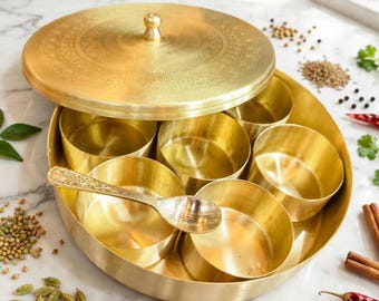 BRASS MASALA BOX