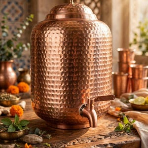 KOPPARDISPENSER 8 liters hammare med kopparkran
