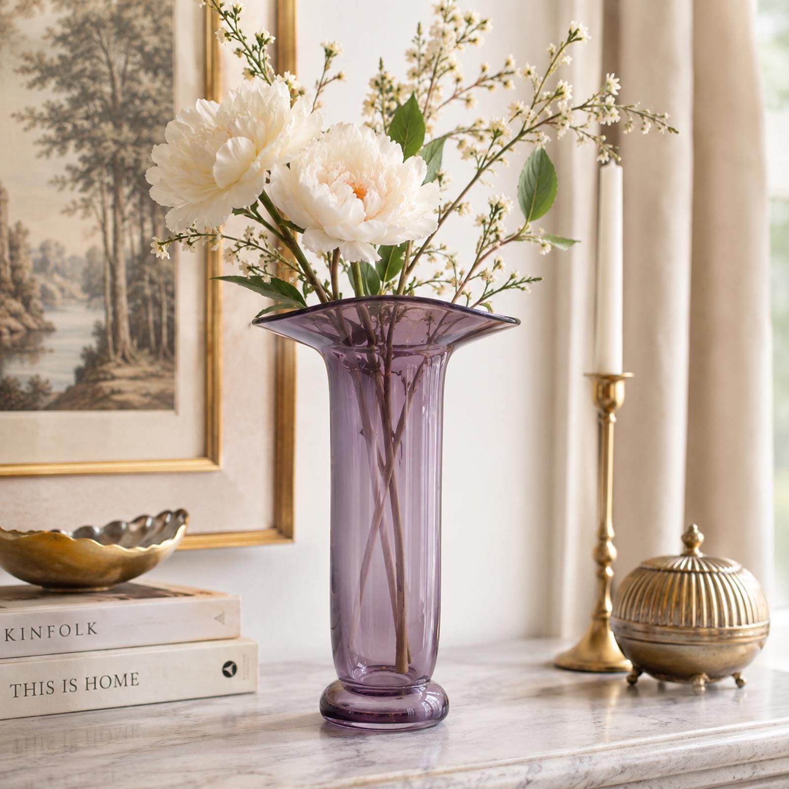 Vintage Purple Vase - Etsy