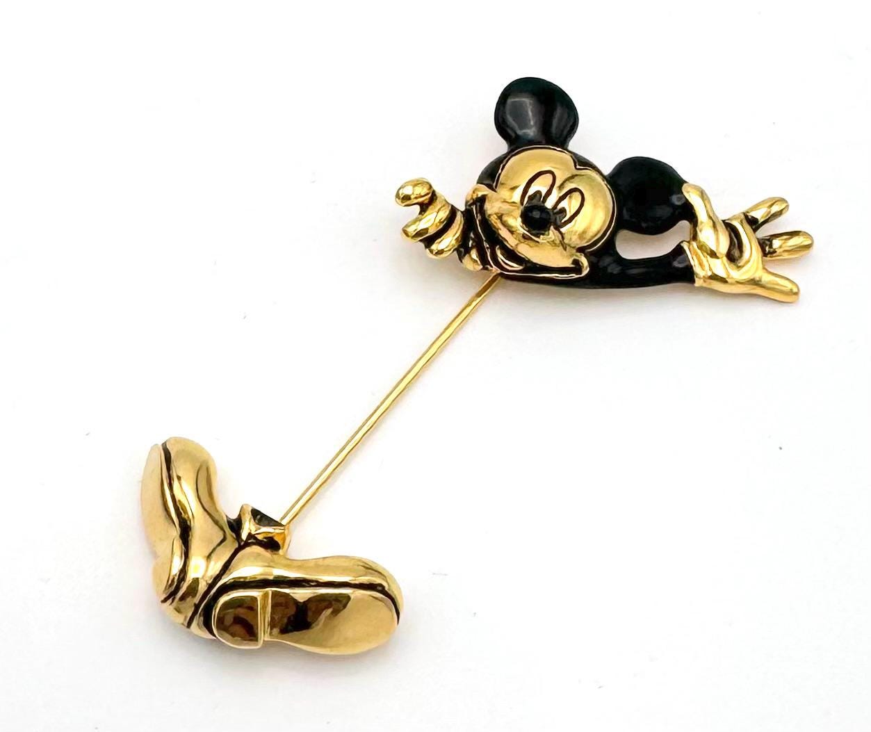 Napier for Disney Micky Mouse Stick Pin Brooch Gold With