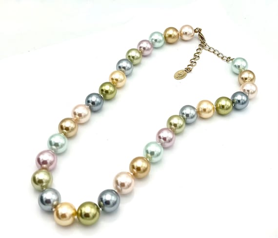 Kenneth Jay Lane  pearl necklace  Signed KJL past… - image 2