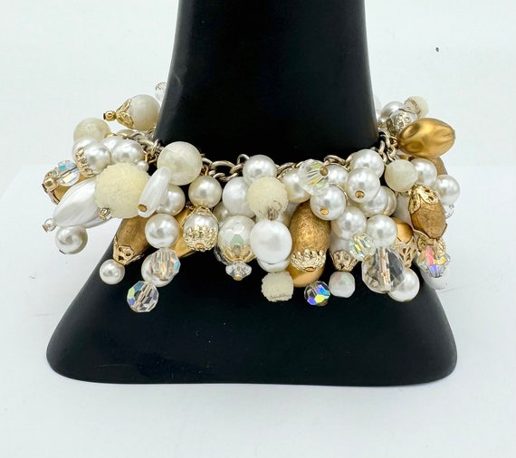 Pearl Chrystal   dangle link  Bracelet  cha cha b… - image 2