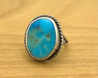 Turquoise   Ring size 11 sleeping Beauty blue gemstone  Native American large ring