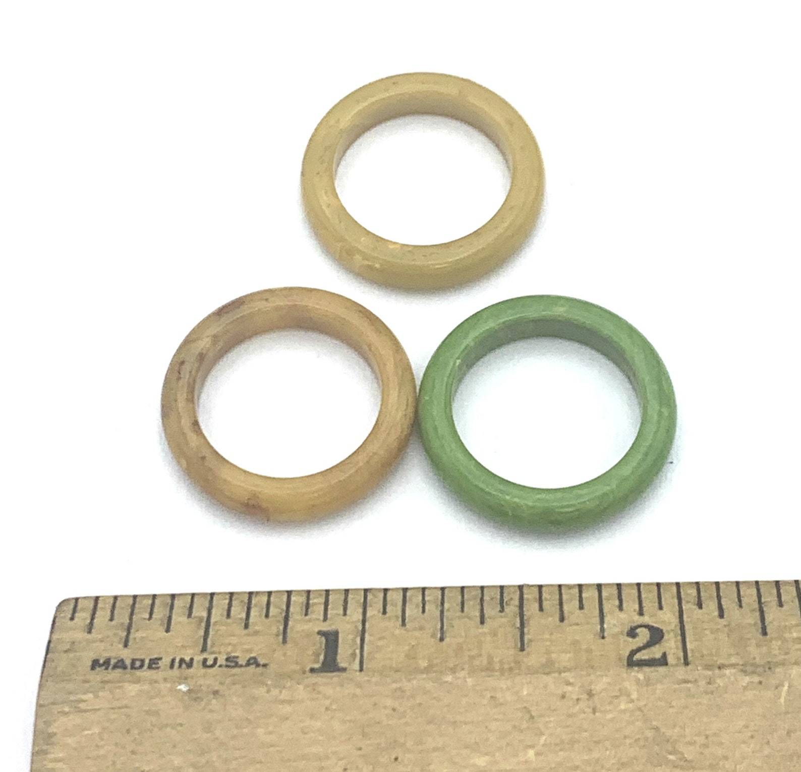 Bakelite ring size 5 vintage plastic stacking ring mustard | Etsy