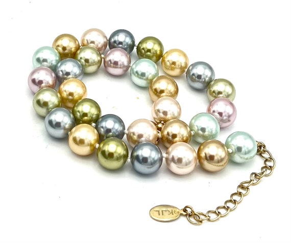 Kenneth Jay Lane  pearl necklace  Signed KJL past… - image 3