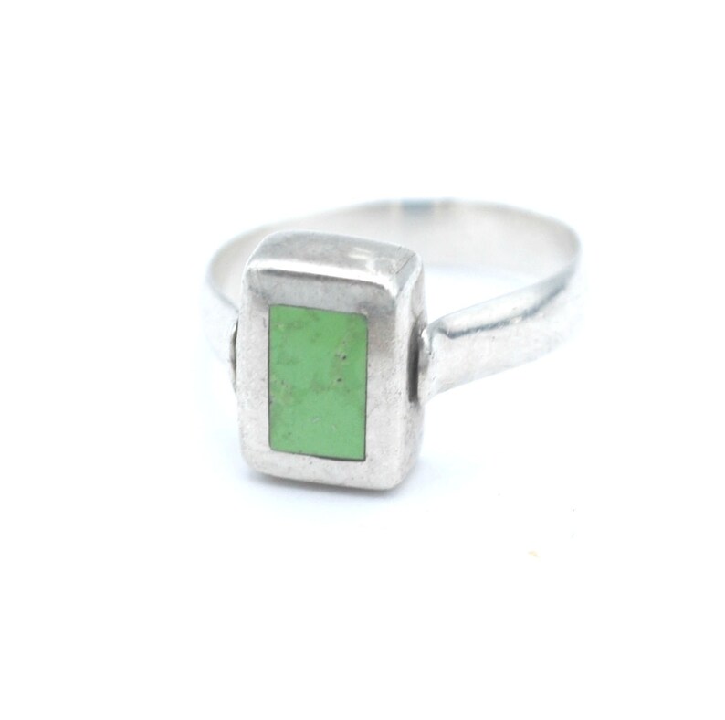 Sterling Turquoise Ring size 9 convertible double sided green blue gemstone