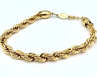 Napier bracelet twisted gold chain