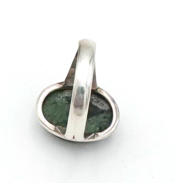 Ruby Zoisite Sterling silver  Ring red green gems… - image 7