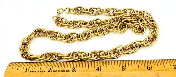Trifari twister  gold chain necklace  Gold Plated… - image 7
