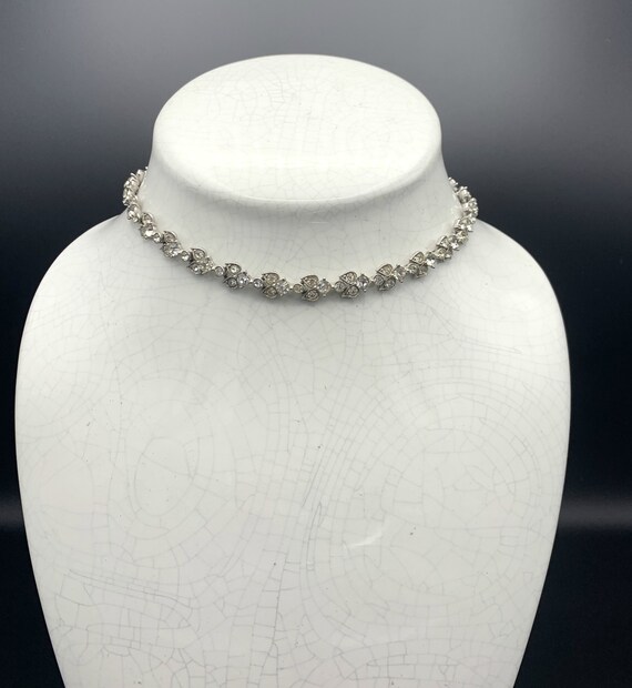 Bogoff Rhinestone necklace   clear Crystal  Weddi… - image 2