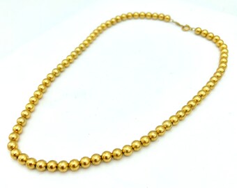 Napier   Gold bead Necklace round pearl beads collar necklace