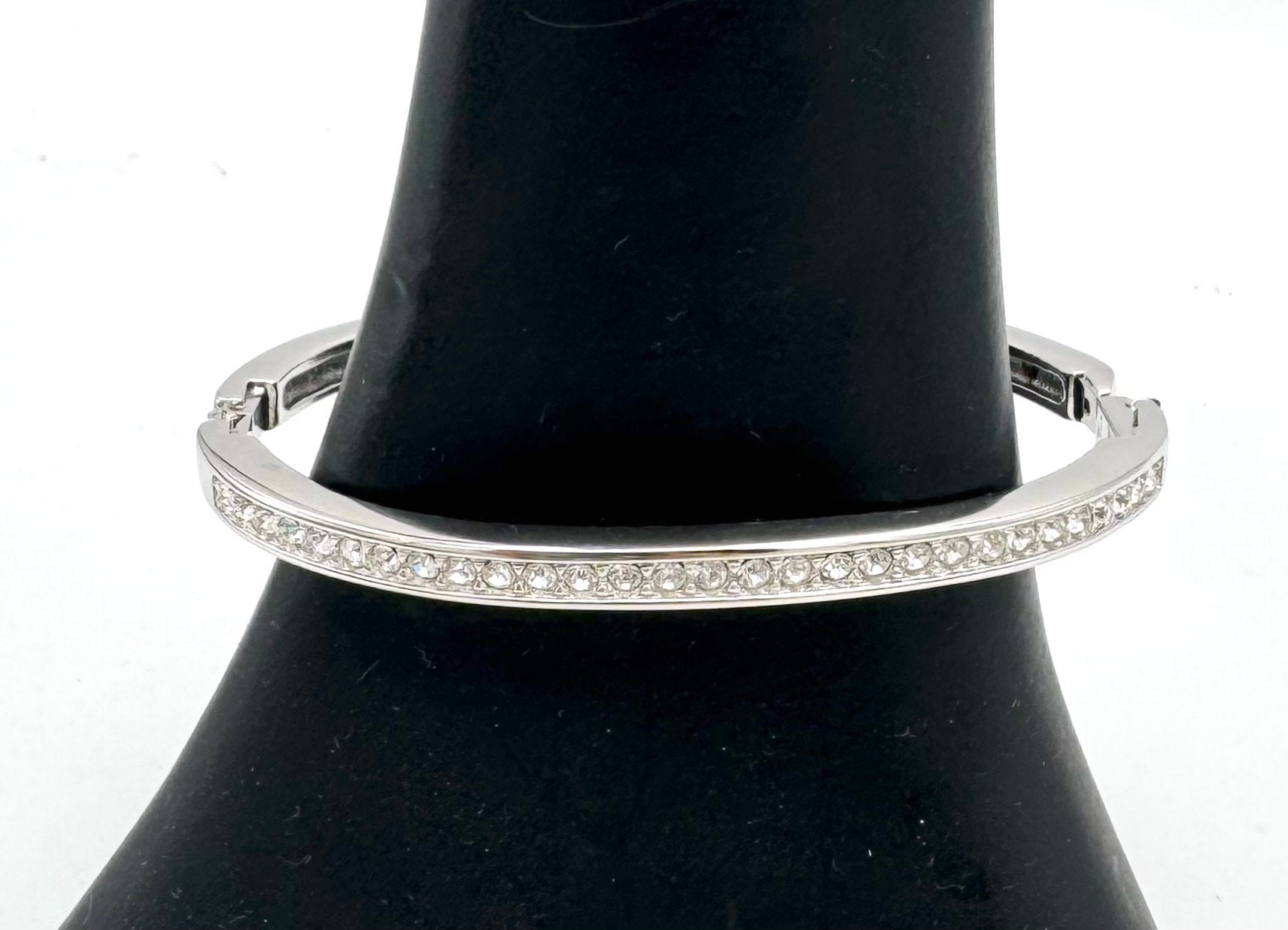 Swarovski Rhinestone Bracelet Silver Tone Clear Crystal