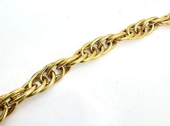 Trifari twister  gold chain necklace  Gold Plated… - image 4