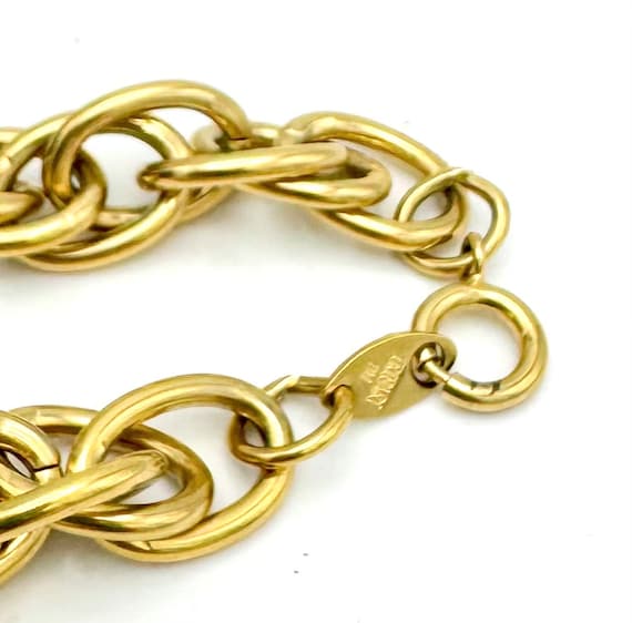 Trifari twister  gold chain necklace  Gold Plated… - image 6