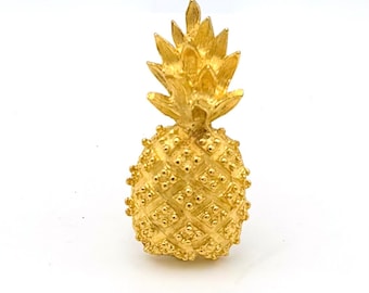 Pineapple Brooch Gold fruit pin