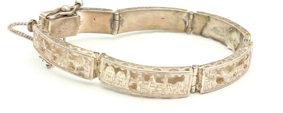 Sterling   Panel bracelet Native American story t… - image 4