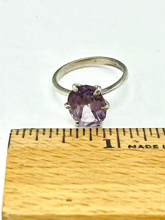 Sterling Silver  Amethyst Ring  solitaire Purple … - image 5