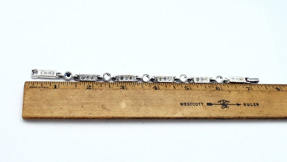 Napier rhinestone link bracelet   clear crystal s… - image 6