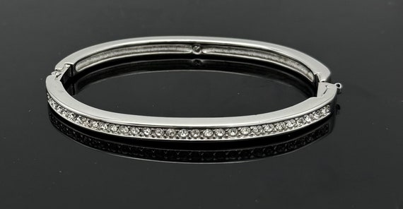 【55】SWAROVSKI Triumphal Black Bangle Dextera bangle, Octagon shape, Black, Ruthenium plated