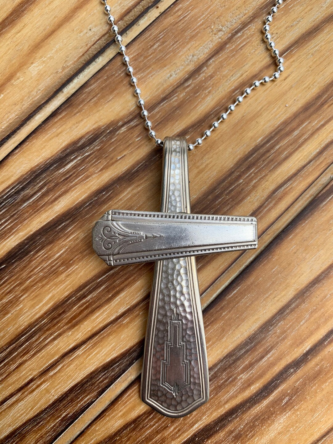 Spoon Handle Cross Necklace, Spoon Jewelry - Etsy