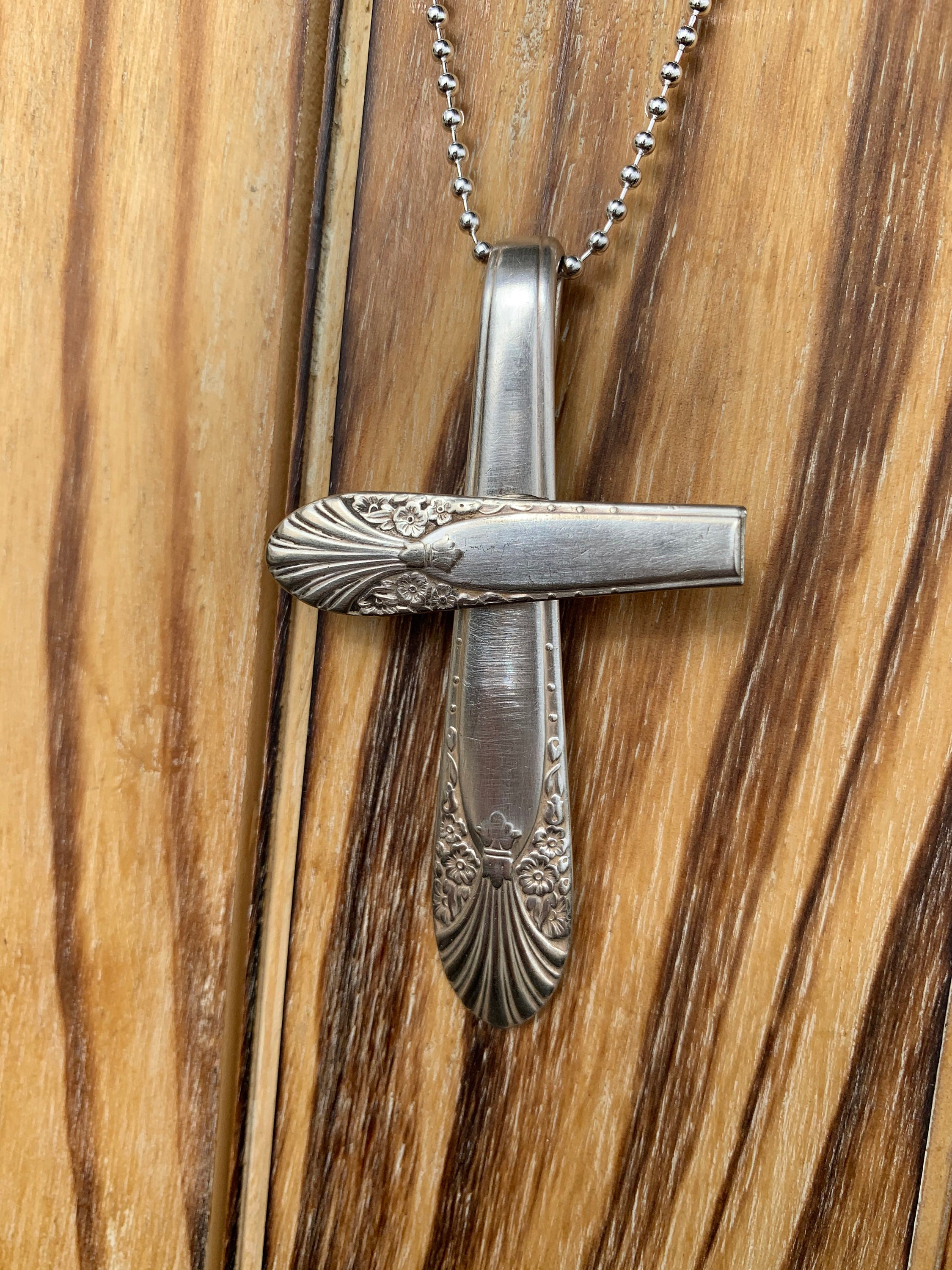 Spoon Handle Cross Necklace. Spoon Jewelry Etsy UK