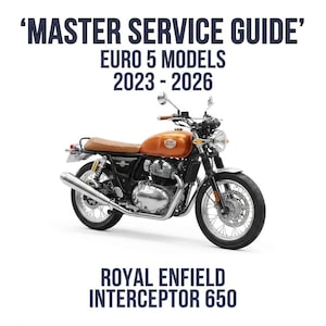 Royal Enfield Interceptor 650 Servicehandbok 2023–2026 | INT 650 Verkstadsreparationshandbok | Underhållsguide
