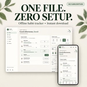 Vanespårningsapp | Interaktiv offline HTML-planerare för dagliga mål, humör och upplevelser