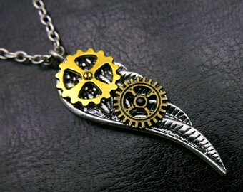 Angle wings steampunk Necklace