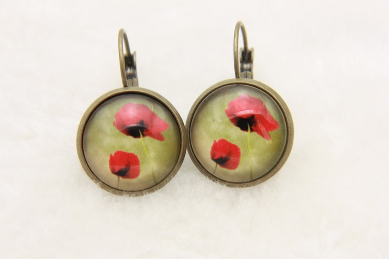 poppy SET earrings and ring squirrel