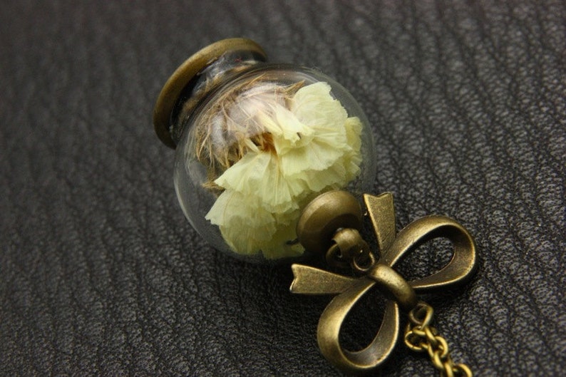 Yellow dry flower Necklace