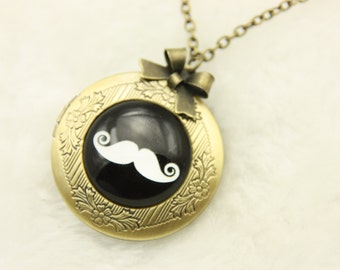 Mustache Necklace, Mustache locket, 2020m