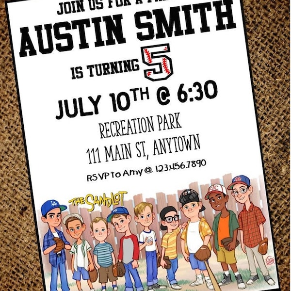 Sandlot Party Invite - Etsy