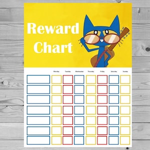 Pete the Cat - Reward Chart - Chore Chart - NO NAME