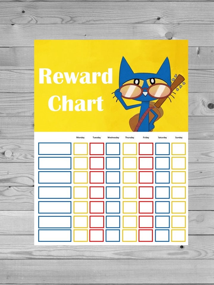 Pete the Cat Reward Chart Chore Chart NO NAME Etsy