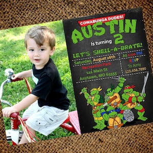 Teenage Mutant Ninja Turtles Birthday Invitation - TMNT - Boy Birthday