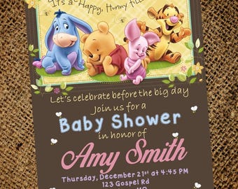 Winnie the Pooh Baby Shower Invitation - Neutral Baby Shower Invitation - Boy or Girl Baby Shower Invitation