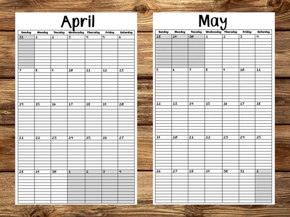 Monthly Calendar 2024 Calendar 8.5 X 14 Legal Size Calendar Lined Calendar  12 Month Printable Calendar - Etsy