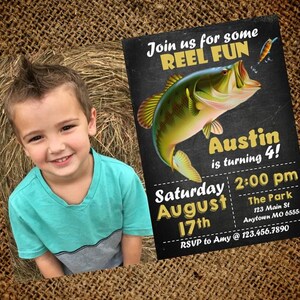 Fishing Birthday Invitation - Birthday Invitation - Boy Birthday