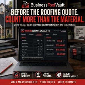 Roofing Estimate Calculator | Roof Area, Waste, Labor, Material and Margin Software