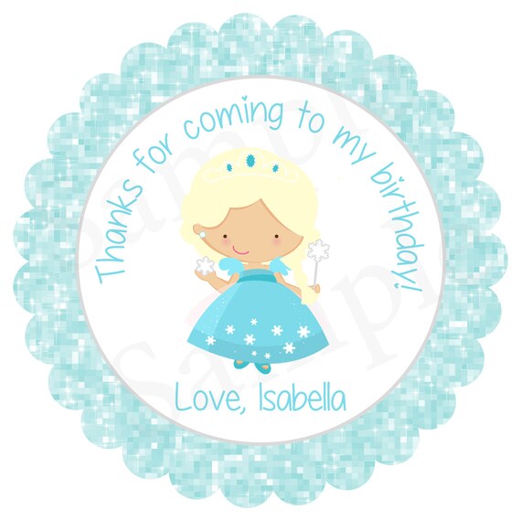 Personalized Frozen Inspired Queen Elsa Gift Tags - Printable File Il_570xn