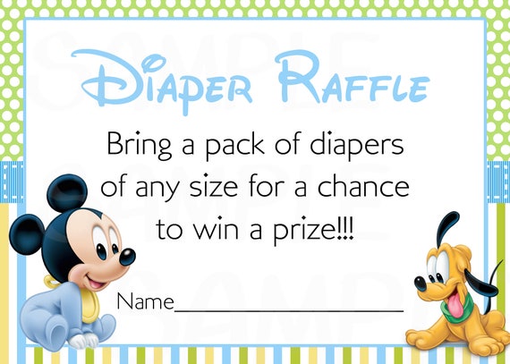 Disney Baby Mickey Mouse Inspired Baby Shower Printable Diaper Etsy Disney Baby Mickey Mouse Inspired Baby Shower Printable Diaper Etsy