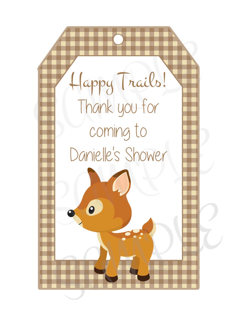 woodland friends forest animals theme baby shower favor tags etsy
