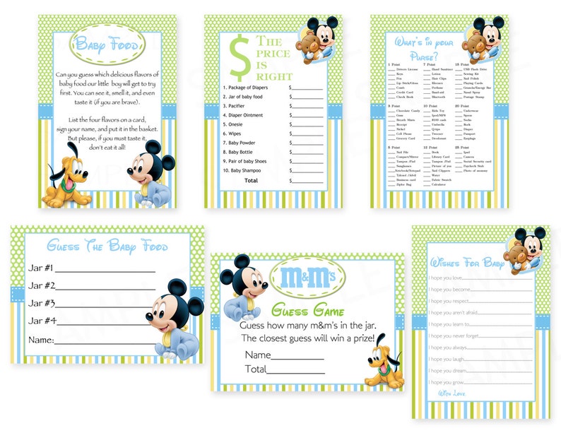 Baby Shower Games Disney Baby Mickey Mouse Inspired Baby Etsy Baby Shower Games Disney Baby Mickey Mouse Inspired Baby Etsy