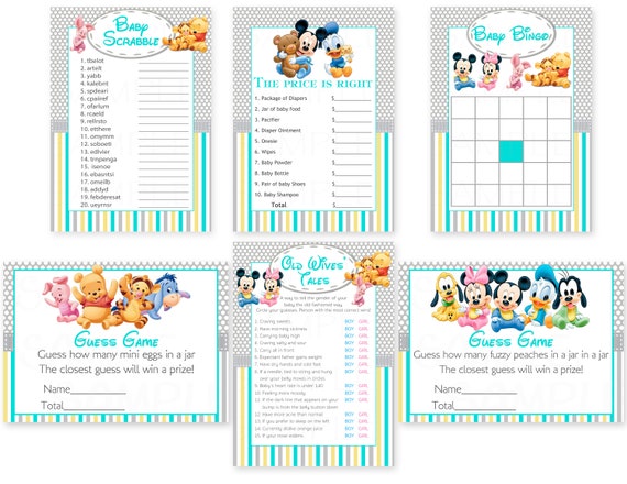 disney baby shower favors